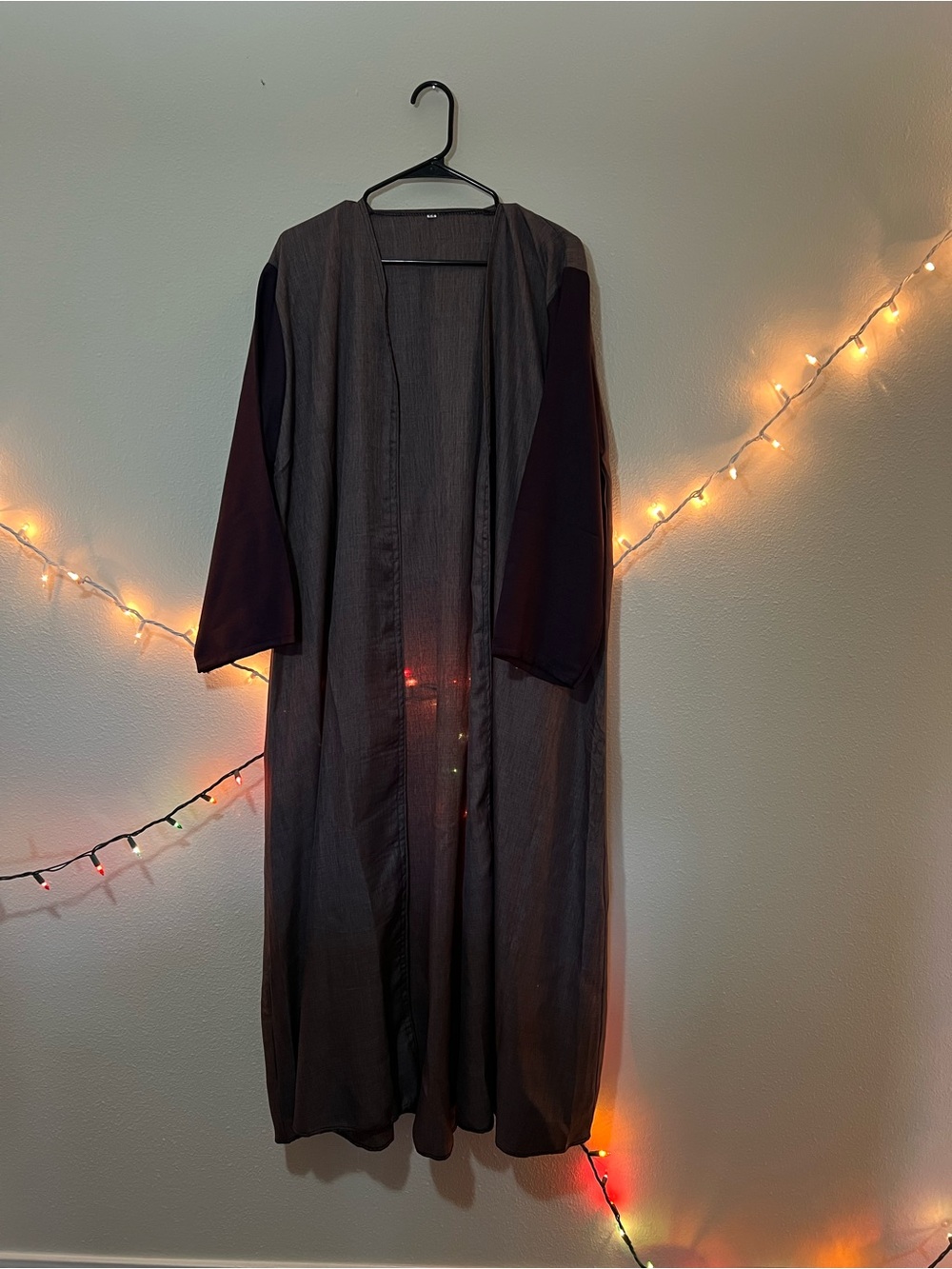 Long Open-Front Women's Duster Coat - Black